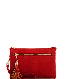 Multi Pocket Crossbody With Two Straps AD2583 RED